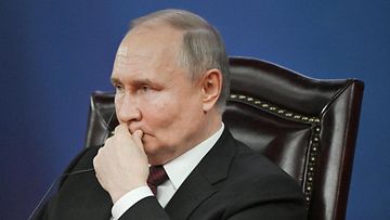 Venäjän presidentti Vladimir Putin Kiinassa 17. toukokuuta.