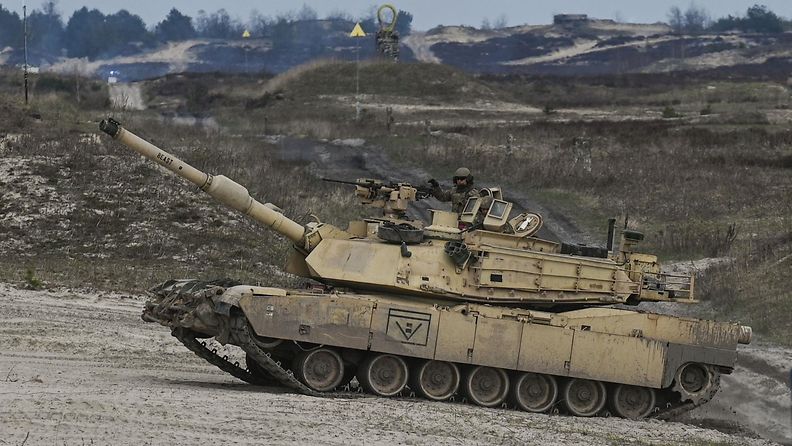 Abrams-taistelupanssarivaunu Puolassa viime huhtikuussa. Kuvituskuva.