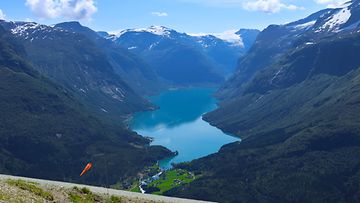 Panoraamakuva Loenista Norjasta