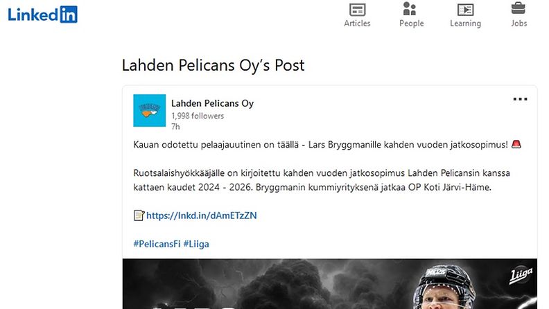 Lars Bryggman, Linkedin