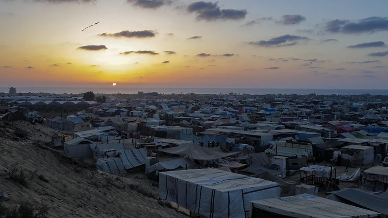 Telttoja Etelä-Gazassa kesäkuussa 2024.