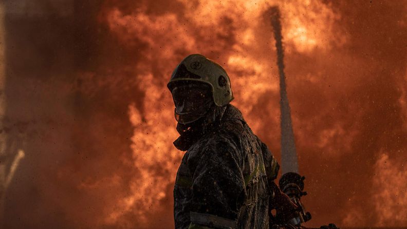 Ukrainalainen palomies kesäkuussa 2024.