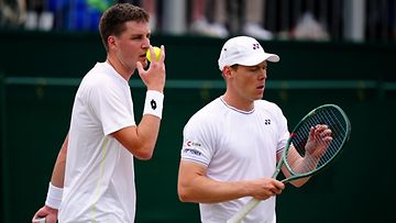 Henry Patten ja Harri Heliövaara ovat olleet huippuvedossa Wimbledonissa. 