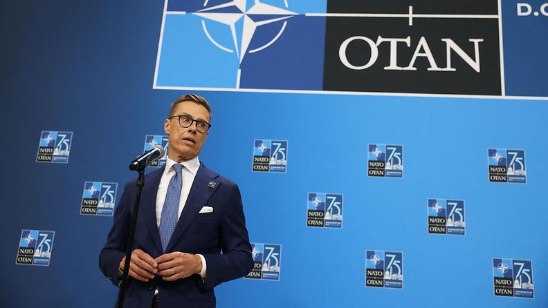 Presidentti Stubb Naton kokouksessa Washingtonissa heinäkuussa 2024.