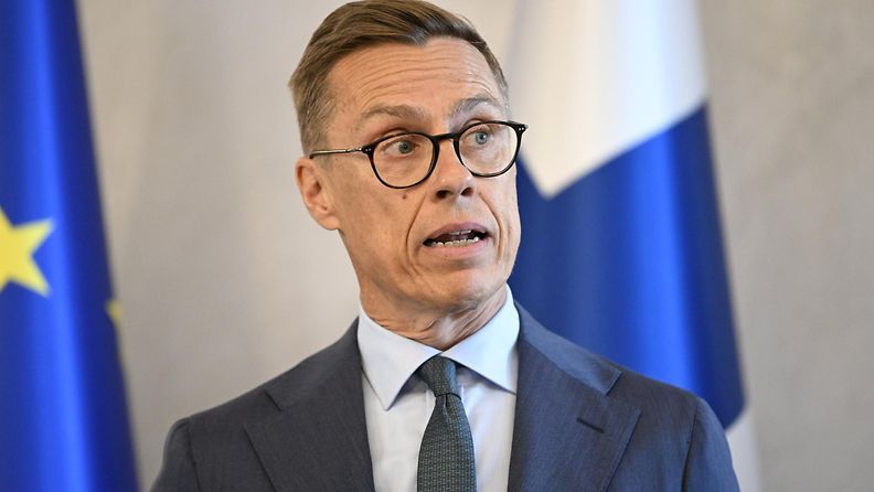 Presidentti Alexander Stubb Presidentinlinnassa  5. heinäkuuta 2024.