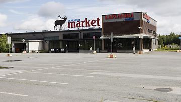 Suljettu Laplandia Market Lappeenrannassa.