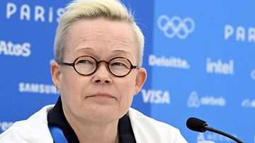 Leena Paavolainen kertoi Suomen olympiajoukkueen kuulumisista keskiviikkona Pariisissa. 