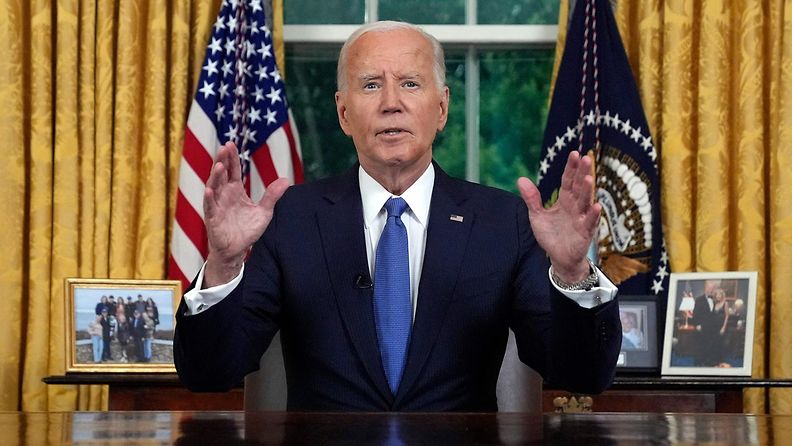 Joe Biden Valkoisessa talossa 24.7.2024