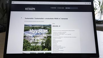 Kuvakaappaus myynnissä olevasta kiinteistöstä