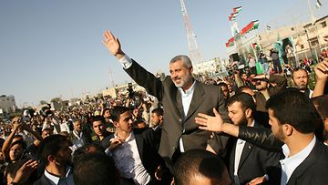 Hamasin poliittinen johtaja Haniyeh Gazan kaistalla toukokuussa 2006.