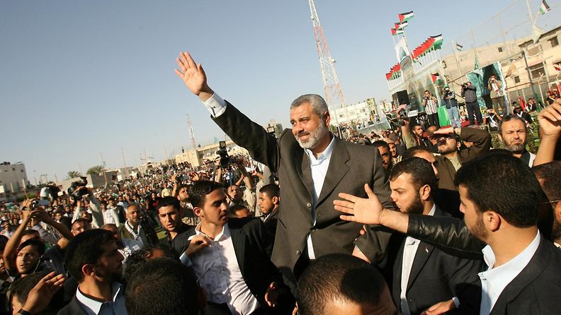 Hamasin poliittinen johtaja Haniyeh Gazan kaistalla toukokuussa 2006.