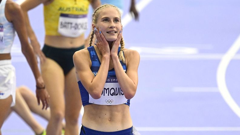 Nathalie Blomqvist jatkaa Pariisin olympialaisia 5 000 metrin finaalissa ensi maanantaina. 