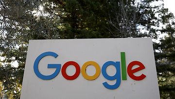 Googlen loko yhtiön toimiston edustalla tammikuussa 2024.