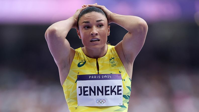 Michelle Jenneke oli maalissa epävarmoissa tunnelmissa. 