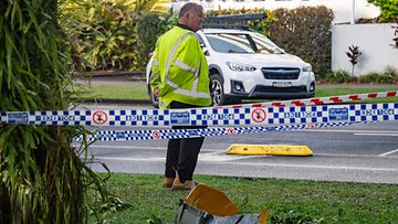 Helikopterin romua onnettomuuden jälkeen Australiassa.