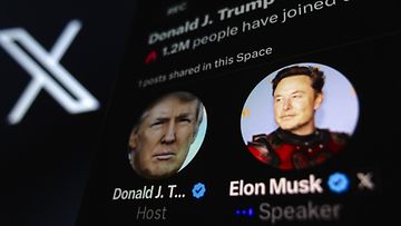 Donald Trumpin ja Elon Muskin välinen keskustelu käytiin sosiaalisen median palvelu X:ssä.