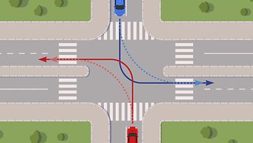 OMA hankala monikaistainen risteys etuajo-oikeus yksisuuntainen
