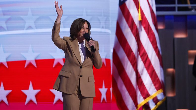 AOP Varapresidentti Kamala Harris puhui vuoden 2024 demokraattien puoluekokouksessa Chicagossa, Illinoisin osavaltiossa Yhdysvalloissa 19. elokuuta 2024.