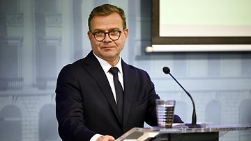 LK 3.9.2024  Pääministeri Petteri Orpo (kok.) hallituksen talousarvioneuvottelujen loppuinfossa Helsingissä 3. syyskuuta 2024.