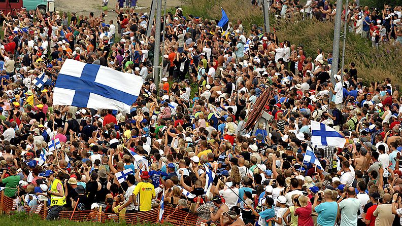 Yleisömerta Jyväskylän MM-rallissa 2010.