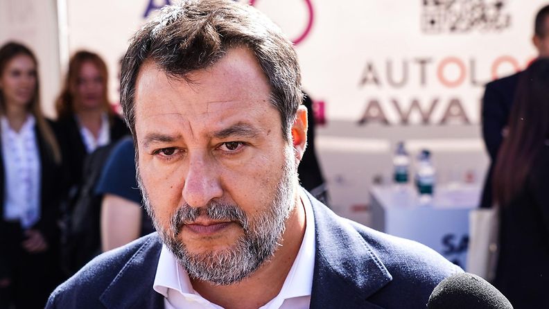 AOP Matteo Salvini avasi Torinon autonäyttelyn Italiassa 12. syyskuuta 2024.