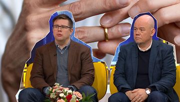 Miessakit ry:n kehittämis- ja koulutuspäällikkö Joonas Kekkonen sekä Miessakit ry:n erotyöntekijä Christer Nuutinen.