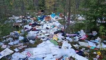 Hausjärvellä Kanta-Hämeessä metsään on levitetty suuri määrä roskaa