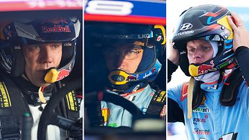 Sébastien Ogier, Thierry Neuville ja Ott Tänak. 