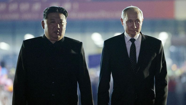 Pohjois-Korean johtaja Kim Jong-un ja Venäjän presidentti Vladimir Putin tapasivat Pohjois-Koreassa kesäkuussa.