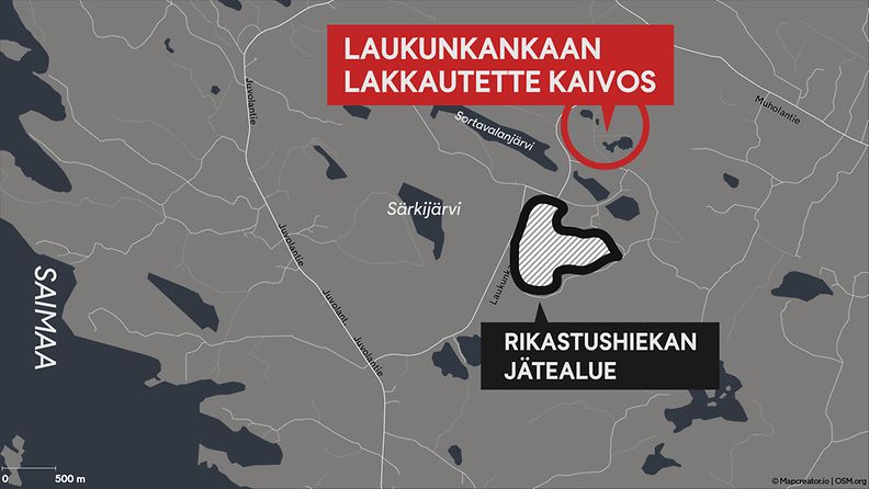 2910 kaivokset, kartta, laukunkangas