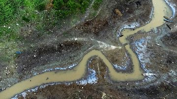 AOP AOP Ilmakuvassa kuivuudesta kärsivä alue Cacau Pirerassa Amazonasin osavaltiossa Brasiliassa 05. syyskuuta 2024.