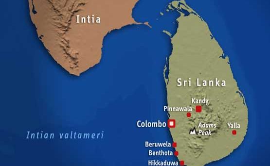 Sri Lankan kartta